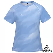 【ATUNAS 歐都納】女款ATUNAS-TEX短袖T恤/吸濕排汗/透氣快乾/大尺碼A2TS2534W- 2XL 漸層靛藍