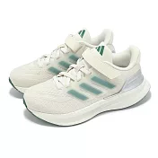adidas 童鞋 Ultrarun 5 EL C 中童 小朋友 米灰 綠 運動鞋 魔鬼氈 愛迪達 JR5374 16.5cm GREY/GREEN