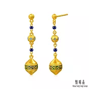 【點睛品】凌冬之蔓 青金石黃金耳環(一對)