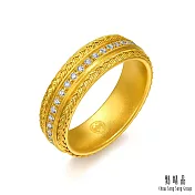 【點睛品】金織如願 鑽石黃金戒指  港圍13