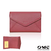 【OMC】簡約信封式9卡1照牛皮中夾4141(共9色) 紅色