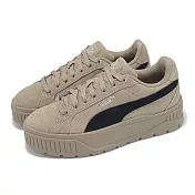 Puma 休閒鞋 Karmen II 女鞋 厚底 增高 鬆糕鞋 泰迪熊棕 黑 麂皮 39745702