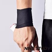 【NINE STUDY】隱形護腕 纏繞式護腕 薄款護腕 腕力帶 健身 戶外(兩色任選) 黑色單入