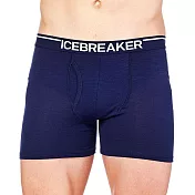 【紐西蘭Icebreaker】男 Anatomica 四角開口內褲-BF150 S 海軍藍