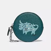 COACH 圓形牛皮零錢包-金牛座