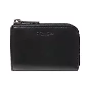 COACH 鑰匙扣環拉鍊零錢包-黑色