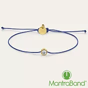 MANTRABAND 藍線單鑽手鍊 I AM SUPPORTED AND PROTECTED 支持保護力