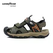【Goodyear 固特異】魅影 男款3E寬楦護趾運動涼鞋 / GAMS53725 JP25 軍綠