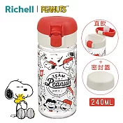 日本《Richell-利其爾》史努比兩用直飲杯240ML