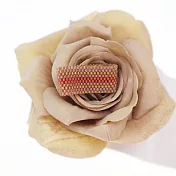 【PinkyPinky Boutique】手工縫珠 知性氣質風戒指 (磚橘)