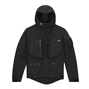 Nike x Off-White Jacket 尼龍外套 黑藍 聯名款 抗撕裂 防潑水 拉鍊口袋 DN1750-010  S 黑藍