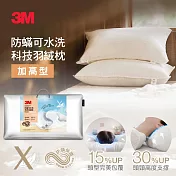 3M 防蹣可水洗科技羽絨枕-加高型