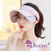 【Decoy】戶外時尚 帽檐延伸防曬空頂遮陽帽/ 粉色