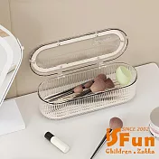 【iSFun】輕奢透視 ins風桌上大容量化妝品收納盒/ 無格款