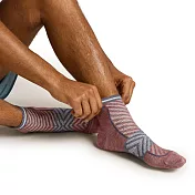 【紐西蘭Icebreaker】男 短筒輕薄毛圈慢跑襪(+) S 豆莢棕/灰