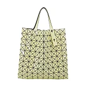 ISSEY MIYAKE 三宅一生 BAOBAOPRISM 10x10金屬漆面托特包- 淺黃