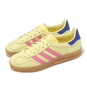 adidas 休閒鞋 Gazelle Indoor W 女鞋 黃 粉紅 膠底 復古 愛迪達 JI2719
