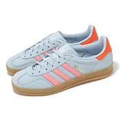 adidas 休閒鞋 Gazelle Indoor W 女鞋 藍 粉紅 膠底 復古 愛迪達 JI2720
