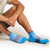 【紐西蘭Icebreaker】男 短筒薄毛圈多功能運動襪 S 水藍/白/霧藍