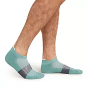 【紐西蘭Icebreaker】男 薄毛圈多功能運動踝襪 M 水藍綠/灰白