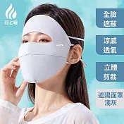 羽和暖swarm 立體剪裁騎行遮臉款 冰絲涼感遮陽透氣防風面罩 淺灰