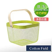 棉花田維格鐵線收納籃-3色可選(25x24x18cm) 藍色