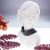 【PinkyPinky Boutique】時尚又貴氣 鈀金珠氣質百搭手鍊 (黑藍銀色)