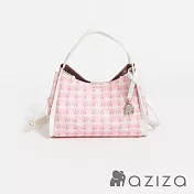 aziza 小象圖騰垂墜感手提斜背包-小  果凍粉