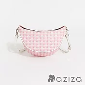 aziza 小象圖騰斜背微笑包  果凍粉