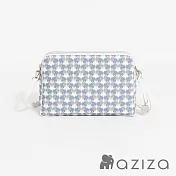 aziza 小象圖騰三層斜背貝殼包-大  千鳥藍
