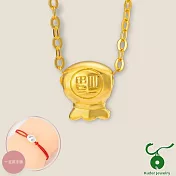 【Kuder Jewelry】黃金錢袋項鍊 買1送1銀元寶手鍊 黃金錢袋項鍊