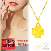 【TLH】黃金墜項鍊香氛禮盒 純金999 四葉心願 約重0.03錢±0.01 (520 情人節)