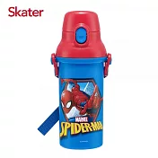 日本 Skater 銀離子直飲水壺(480ml)-Spiderman紅藍