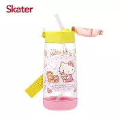日本 Skater PET吸管水壺(480ml)-KITTY