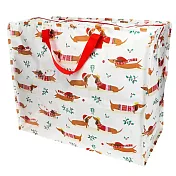 英國 Rex London 衣物/棉被超大多功能防水環保收納袋/萬用袋_ 聖誕臘腸狗