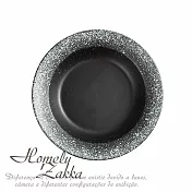 【Homely Zakka】日式復古輕奢窯變陶瓷草帽盤/深湯盤/義大利麵盤/西餐盤_2款任選 墨雪