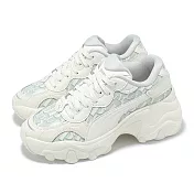 Puma 休閒鞋 Pulsar Wedge Wns Monogram 女鞋 白 灰 厚底 增高 滿版 老爹鞋 40224002 24cm WHITE/GREY