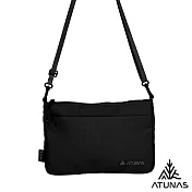 【ATUNAS 歐都納】多夾層胸前包/側肩包/休閒旅遊包/小方包A1BPGZ01- 黑