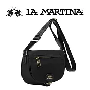 【LA MARTINA】限量2折 頂級時尚肩背包側背包 LMBA01322T 全新專櫃展示品(黑色)