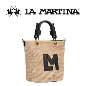 【LA MARTINA】限量2折 頂級編織手提包肩背包 LMBA01786T 全新專櫃展示品(黑標)