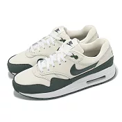 Nike 休閒鞋 Air Max 1 GS 大童 女鞋 奶油白 深綠 氣墊 經典 復古 DZ3307-113