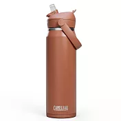 【美國 CamelBak】750ml Flip Straw不鏽鋼多水吸管保溫瓶(保冰)- 山脊紅
