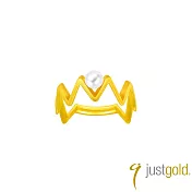 【Just Gold 鎮金店】鎏光．稜光 Infinity Luxe 黃金戒指 港圍 13  金色