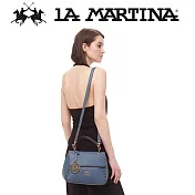 【LA MARTINA】限量2折 頂級皮革手提包肩背包 LMBA01817P 全新專櫃展示品(淡藍色)