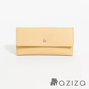 aziza 翻蓋長夾  布丁黃