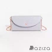 aziza FAY可拆式鍊帶手拿皮夾包  薰衣紫