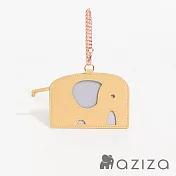aziza 小象造型票卡夾 布丁黃