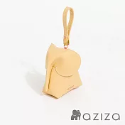 aziza 立體小象手工吊掛零錢包  布丁黃