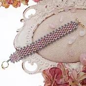 【PinkyPinky Boutique】仙人的花石 手工編織手鍊 (櫻花粉)