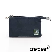 tripose 漫遊系列岩紋簡約微旅萬用零錢包  沉靜藍